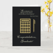 会計事業卒業祝い カード (黄色い花)