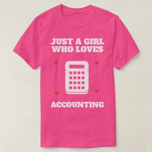 会計会計士女性ガールギフト Tシャツ (デザイン正面)