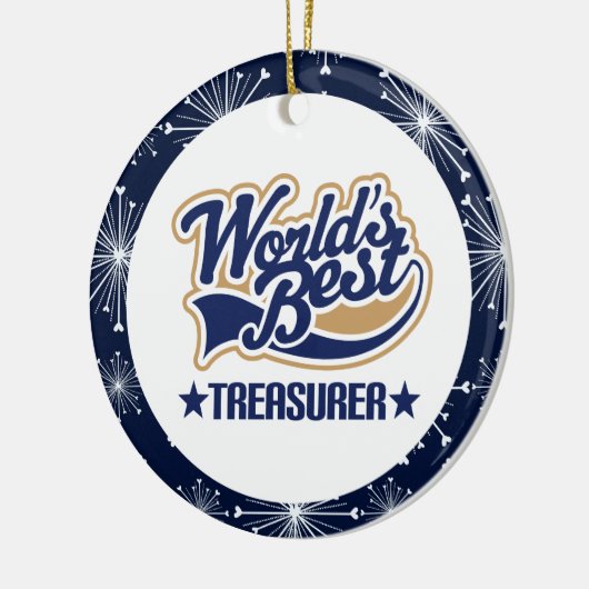 会計係のギフトのオーナメント セラミックオーナメント (左)