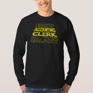 会計係 スペース バックサイド デザイン Tシャツ