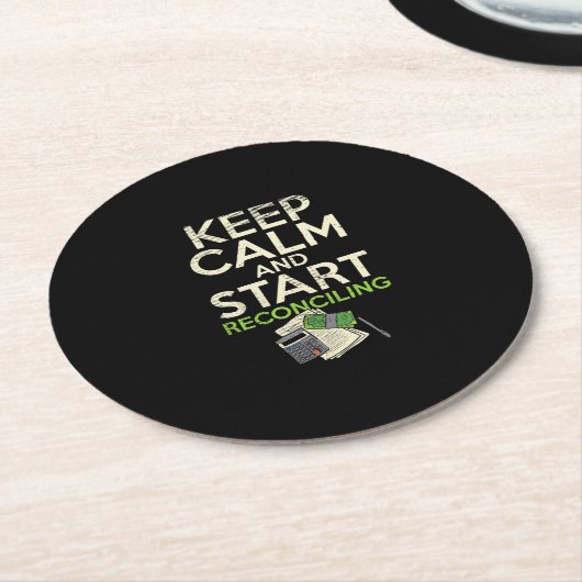 会計保士の和解と調整を開始 ラウンドペーパーコースター (アングル)