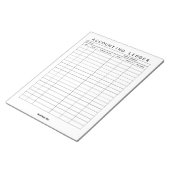 会計元帳カスタムノート ノートパッド (アングル)