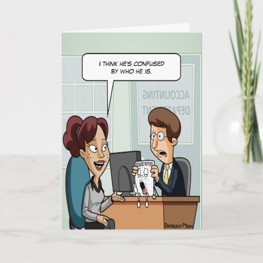 会計取締役会Pun誕生日カード カード (正面)