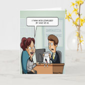 会計取締役会Pun誕生日カード カード (黄色い花)