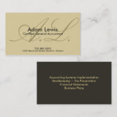 会計名刺-モノグラム 名刺 (正面/裏面)