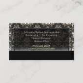 会計名刺-分類の多いダマスクパターン 名刺 (裏面)