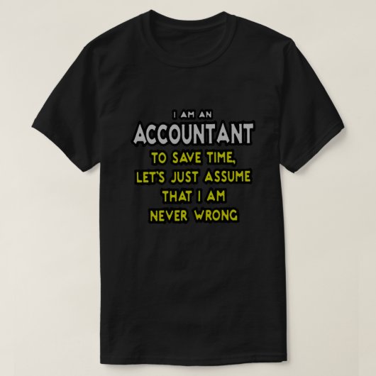 会計士おもしろいギフトデザイン Tシャツ (デザイン正面)