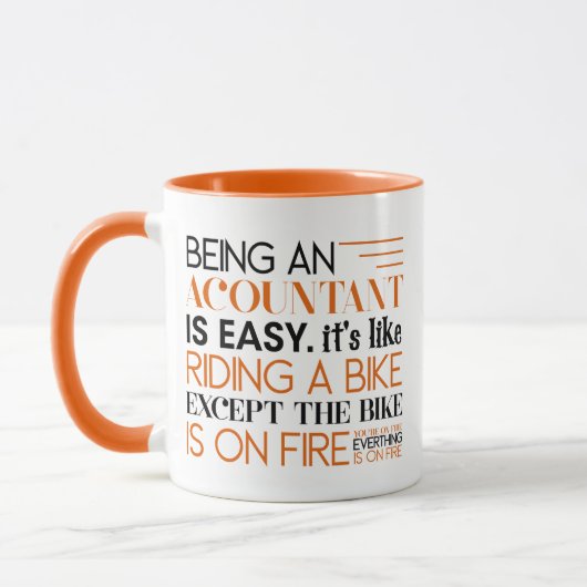 会計士おもしろいギフト、会計士は簡単 マグカップ (左)