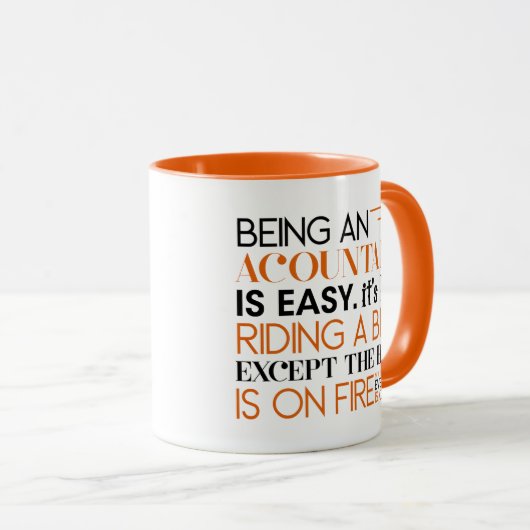 会計士おもしろいギフト、会計士は簡単 マグカップ (正面右)