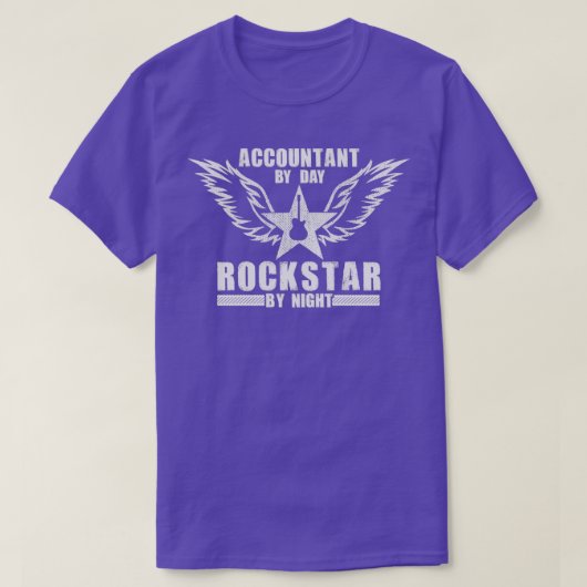 会計士おもしろいロックスター Tシャツ (デザイン正面)