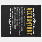 会計士おもしろい定義カスタムの贈答品 フリースブランケット (正面(横))