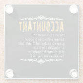 会計士おもしろい定義カスタム贈与 ガラスコースター (裏面)