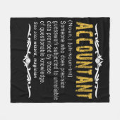 会計士おもしろい定義カスタム贈与 フリースブランケット (正面(横))