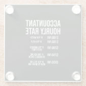 会計士おもしろい時給会計CPAユーモア ガラスコースター (裏面)