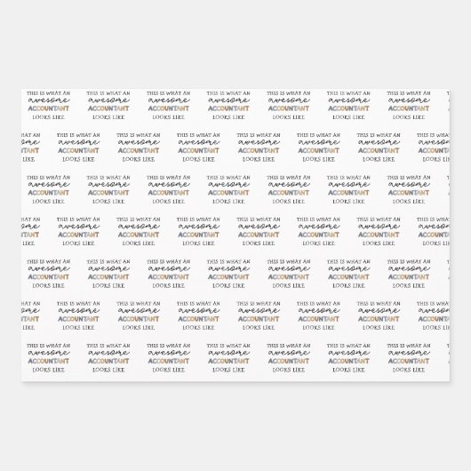 会計士おもしろい計素晴らしCPAギフト ラッピングペーパーシート (正面)