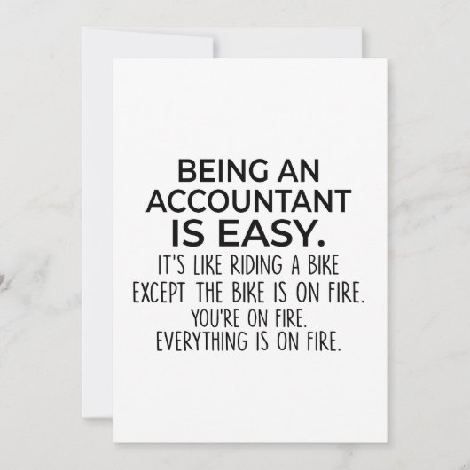 会計士おもしろい – 会計士とは簡単、ギフト シーズンカード (正面)