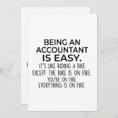 会計士おもしろい – 会計士とは簡単、ギフト シーズンカード (正面/裏面)