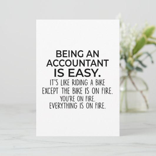 会計士おもしろい – 会計士とは簡単、ギフト シーズンカード (スタンド正面)