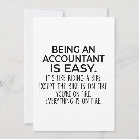 会計士おもしろい – 会計士とは簡単 サンキューカード (正面)