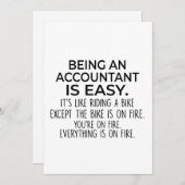 会計士おもしろい – 会計士とは簡単 サンキューカード (正面/裏面)