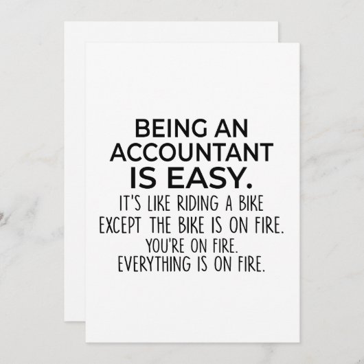 会計士おもしろい – 会計士とは簡単 サンキューカード (正面/裏面)