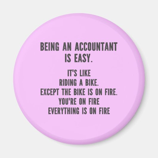 会計士おもしろい – 会計士とは簡単 マグネット (正面)