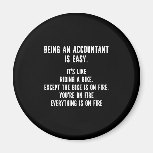 会計士おもしろい – 会計士とは簡単 マグネット (正面)