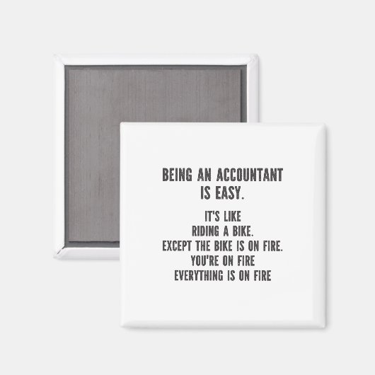 会計士おもしろい – 会計士とは簡単 マグネット (正面/裏面)