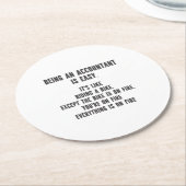 会計士おもしろい – 会計士とは簡単 ラウンドペーパーコースター (アングル)