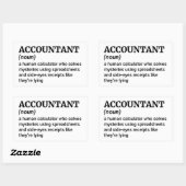 会計士おもしろい 長方形シール (シート)