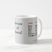 会計士おもしろいCPA 60番目の誕生日貸借対照表 コーヒーマグカップ (正面右)