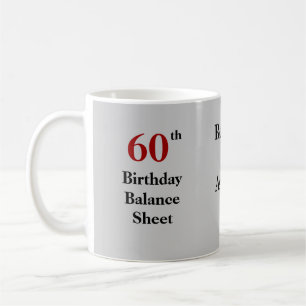 会計士おもしろいCPA 60番目の誕生日貸借対照表 コーヒーマグカップ