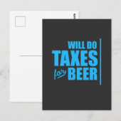 会計士がビールの税金を払う ポストカード (正面/裏面)