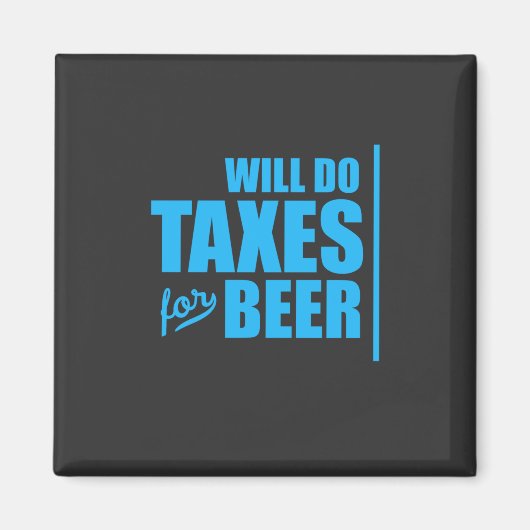 会計士がビールの税金を払う マグネット (正面)