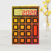 「会計士が新年のお祝いを申し上げます」 カード (黄色い花)