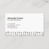 会計士と簿記係のプロフェッショナル財務 名刺 (裏面)