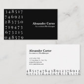 会計士と簿記係のプロフェッショナル財務 名刺 (正面/裏面)