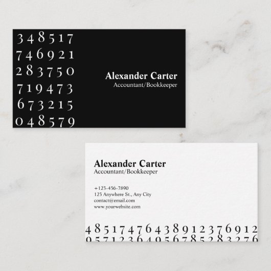 会計士と簿記係のプロフェッショナル財務 名刺 (正面/裏面)