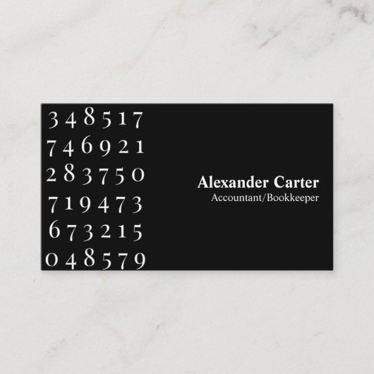 会計士と簿記係のプロフェッショナル財務 名刺 (正面)