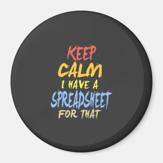 会計士にはそのための表計算シートがある マグネット (正面)