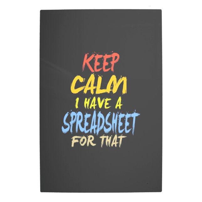 会計士にはそのための表計算シートがある メタルプリント (正面)