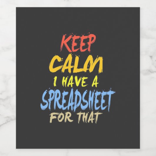 会計士にはそのための表計算シートがある ワインラベル (シングルラベル)