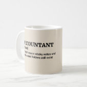 会計士に関する真実 – おもしろい職務定義 コーヒーマグカップ (正面左)