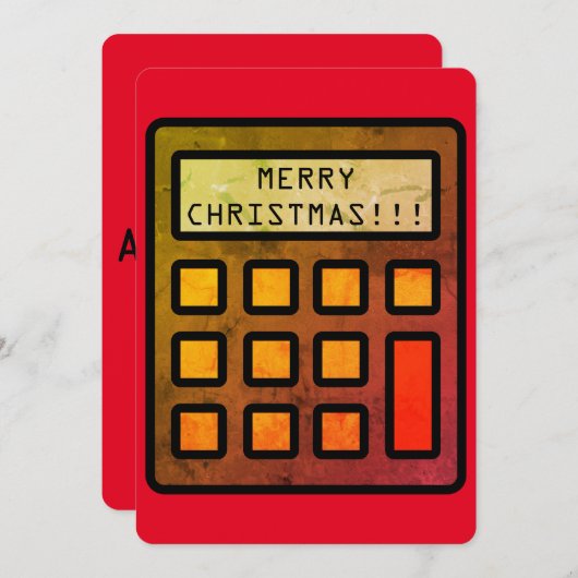 会計士のお願い…メリークリスマス! シーズンカード (正面/裏面)