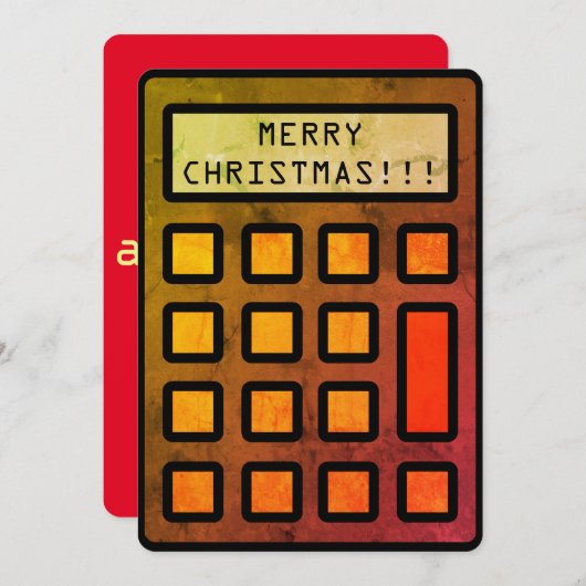 会計士のお願い…メリークリスマス！! シーズンカード (正面/裏面)