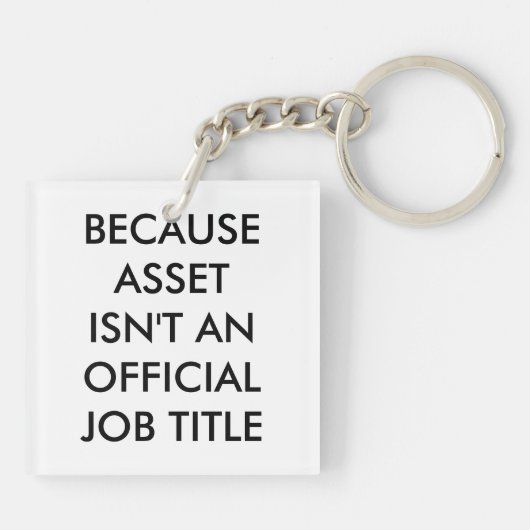 会計士のためのギフト キーホルダー (裏面)