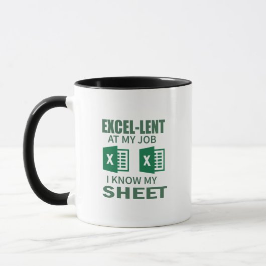 会計士のための面白いExcelスプレッドシートのコーヒーマグ マグカップ (左)