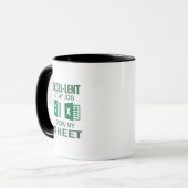 会計士のための面白いExcelスプレッドシートのコーヒーマグ マグカップ (正面左)