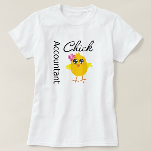 会計士のひよこ Tシャツ (デザイン正面)