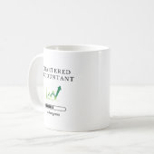 会計士のチャーターおもしろい- Finance Progress Gift コーヒーマグカップ (正面左)